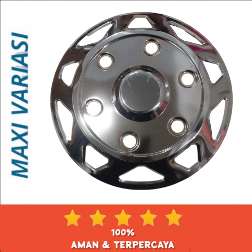 Sepasang Wheel Dop Chrome Truk Lubang 6 bagian depan 16"