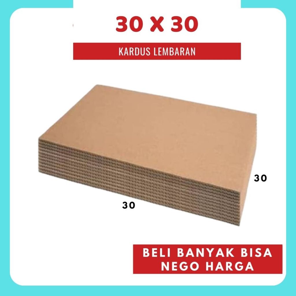 

Sheet Lembaran 30x30 / 30x20 / 30x10 Kardus Polos Single Wall Coklat Karton