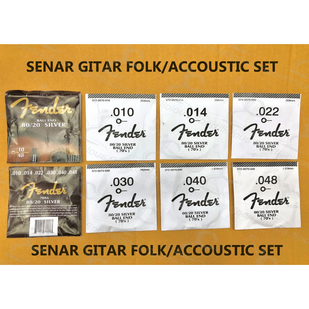 SENAR GITAR FENDER FOLK/ACCOUSTIC GUITAR STRING