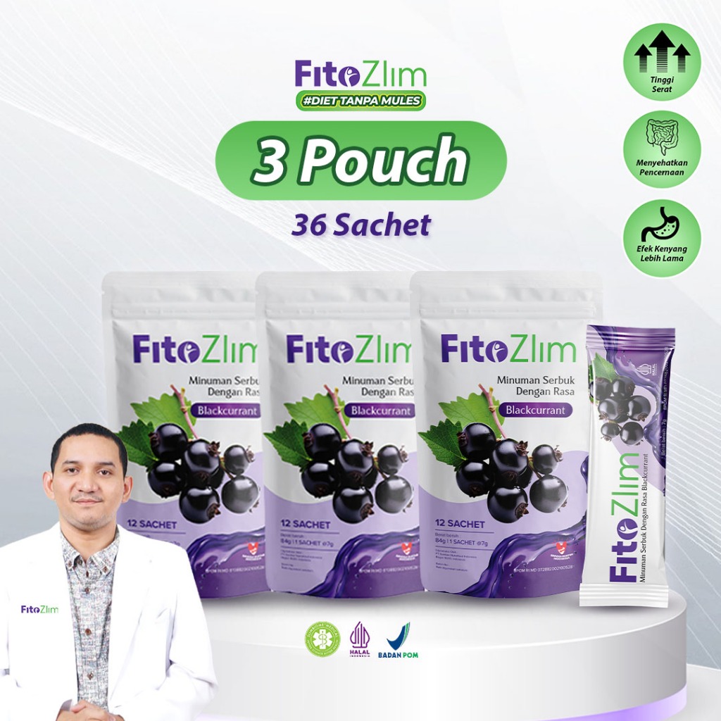 

FitoZlim Minuman Diet Tanpa Mules Isi 3 Pouch 36 Sachet Pelangsing Menurunkan Berat Badan