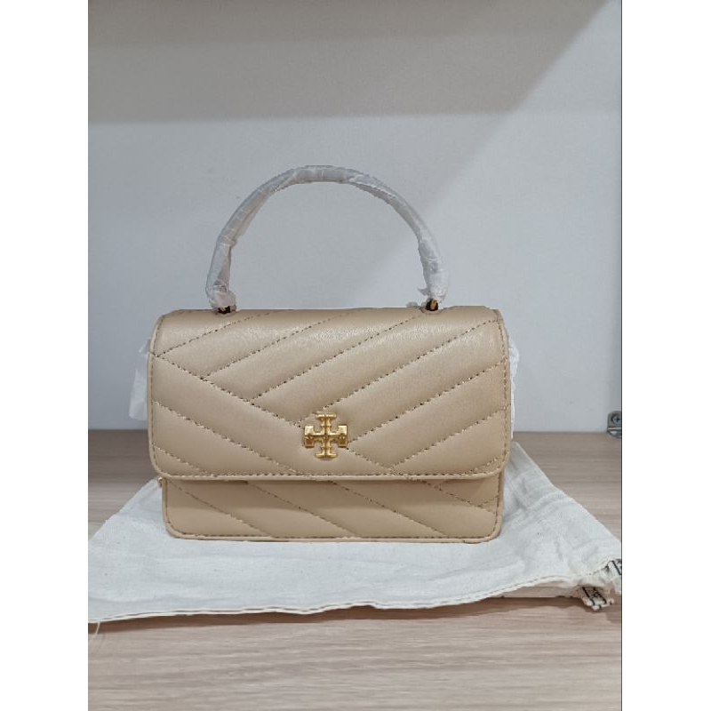 TB KIRA CHEVRON MINI TOP HANDLE CHAIN WALLET