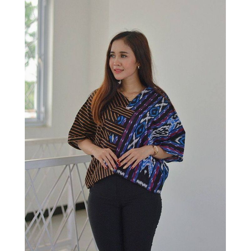 CROPTOP/BLUS KOTAK ALLSIZE crop batik