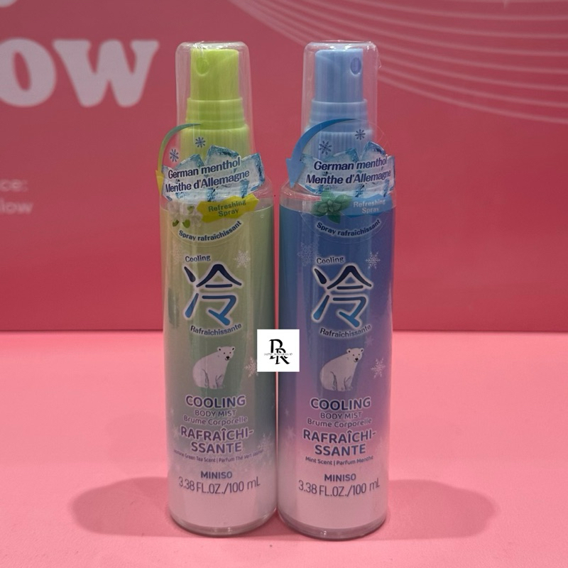 Miniso Parfume - Miniso Cooling Body Mist Jasmine Green Tea / Mint Scent Collection