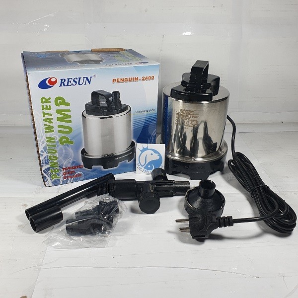 Resun pompa pinguin 2400 pompa filter vertical air mancur kolam ikan pompa aquarium kolam ikan stain