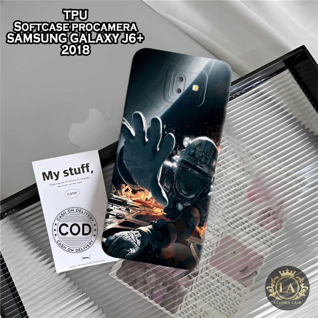 Case Samsung J6+ 2018 - Leviora Case - Fashion Case Astronot - Softcase Samsung J6+ 2018 - Case Pro 