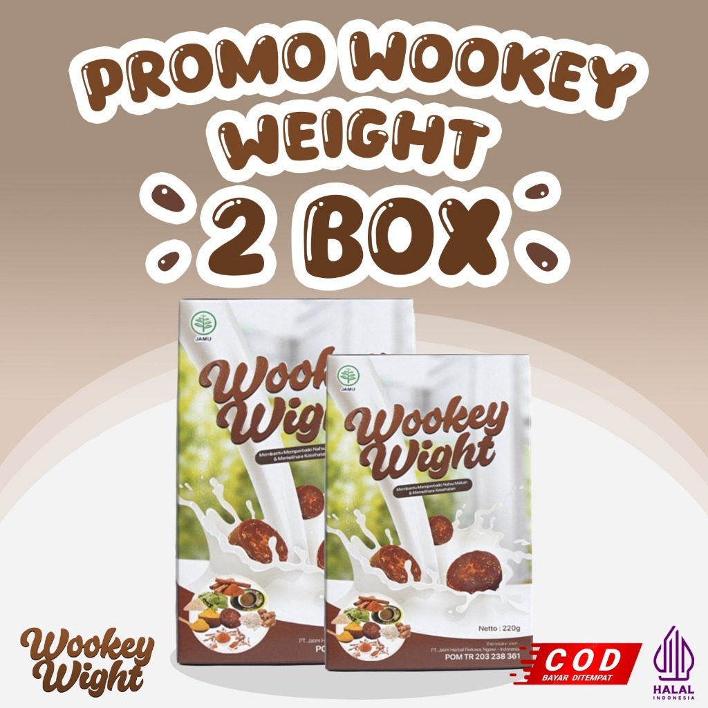 

(2 BOX) Wookey Weight - Susu Penambah Berat Badan dan Nafsu Makan Paket 2 Box Terbaik