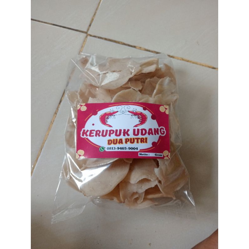 

kerupuk udang rempelan dua putrih gurih renyah siap goreng 250 gram