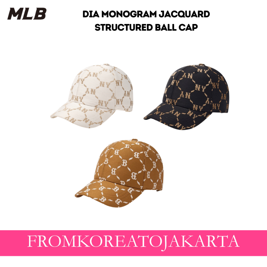 MLB Dia Monogram Jacquard Structured Ball Cap