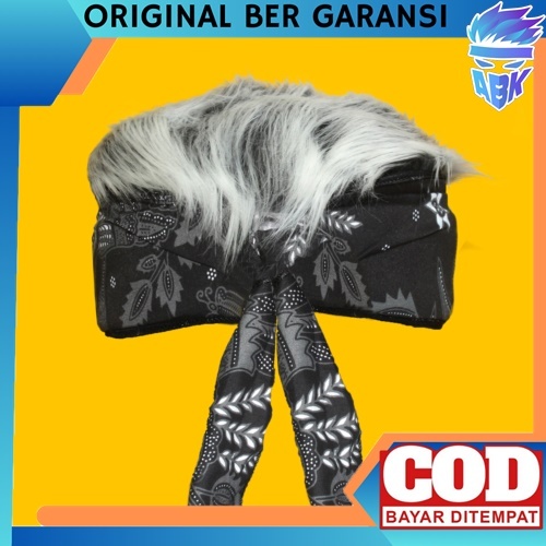 topi rambut palsu pria Original ABK blangkon jawa