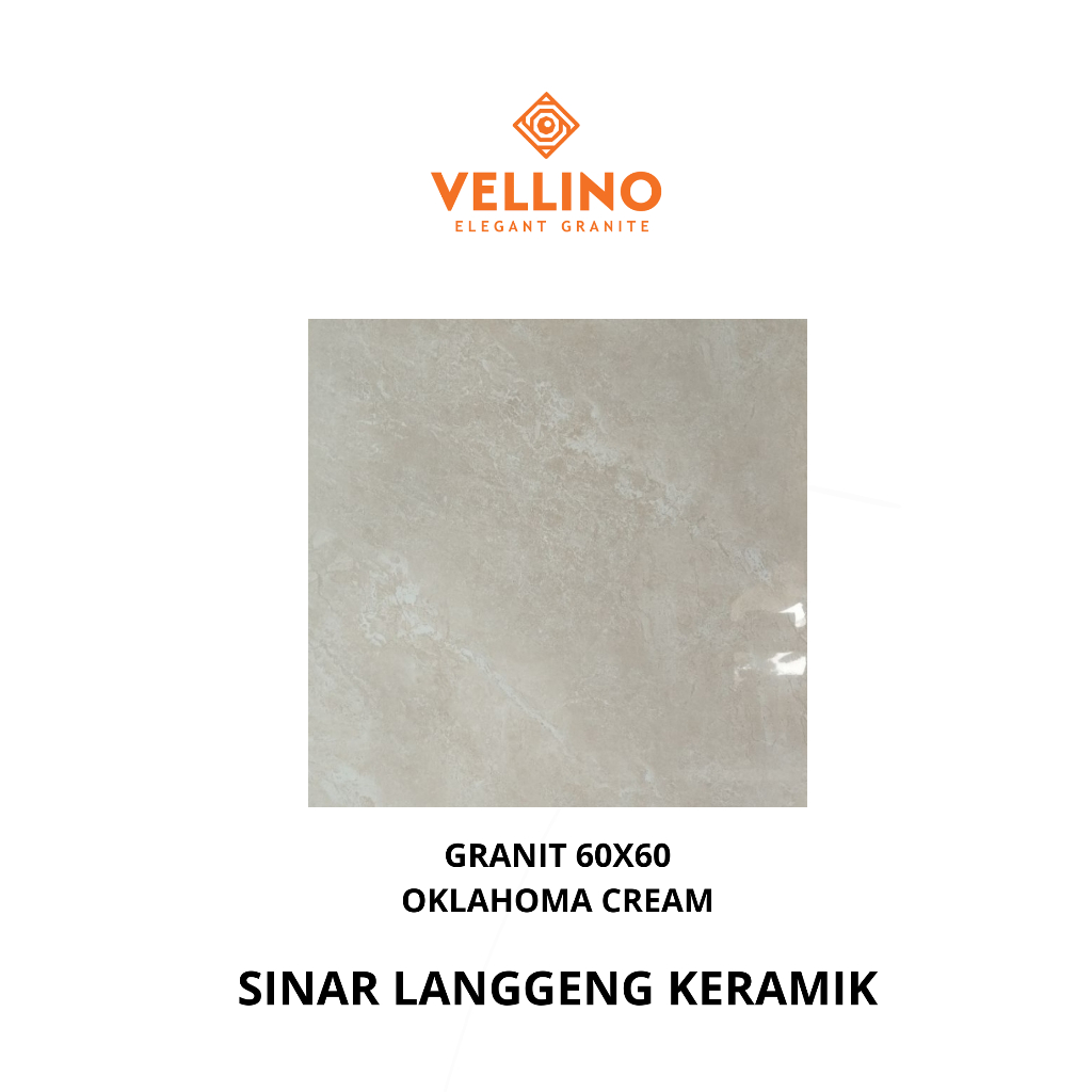 PROMO GRANIT 60X60/ VELINO OKLAHOMA CREAM/ GRANIT 60X60/GLOSSY/ KERAMIK LANTAI
