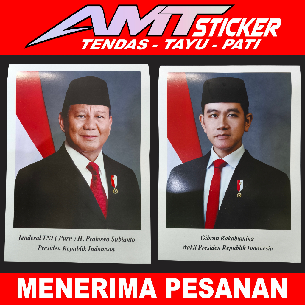 Poster Foto Presiden Wakil Presiden - Prabowo Gibran