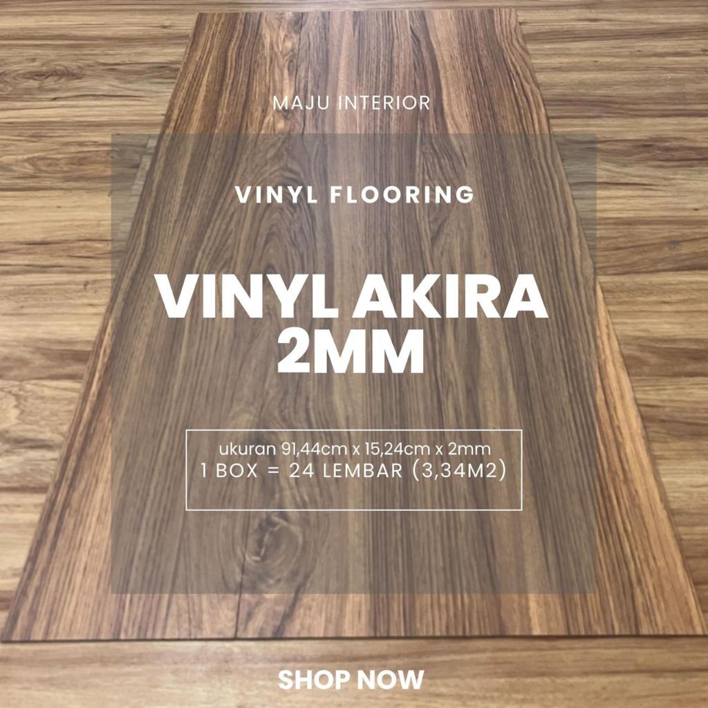 Vinyl Akira 2mm / Vinyl Plank Lantai 2mm Vinil Lantai Murah Motif Kayu per Box / Lantai Kayu Murah