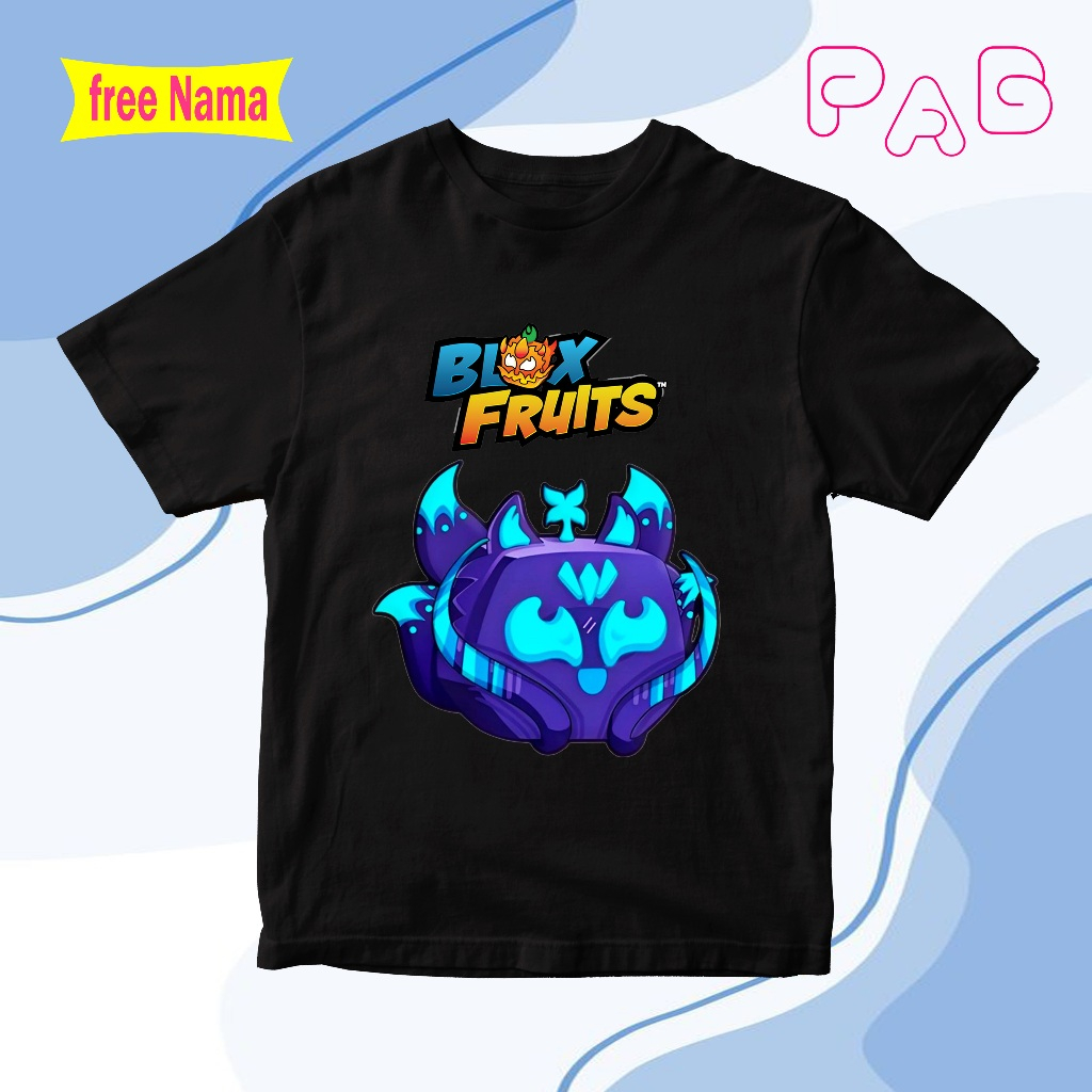 Baju anak kaos anak motif gambar blox fruit kitsune terbaru roblox