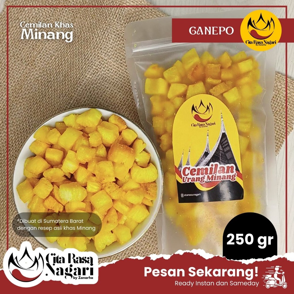 

Ganepo Singkong Dadu 250 gr Cemilan Khas Minang Oleh-Oleh khas Padang – Cita Rasa Nagari