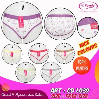 Lydyly - Celana Dalam Wanita Cd L039 Karet Lebar Cd Katun Motif Bunga