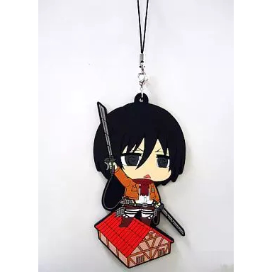 Mikasa Ackerman Keychain Rubber Strap / Attack on Titan / Shingeki no Kyojin / Gantungan Kunci