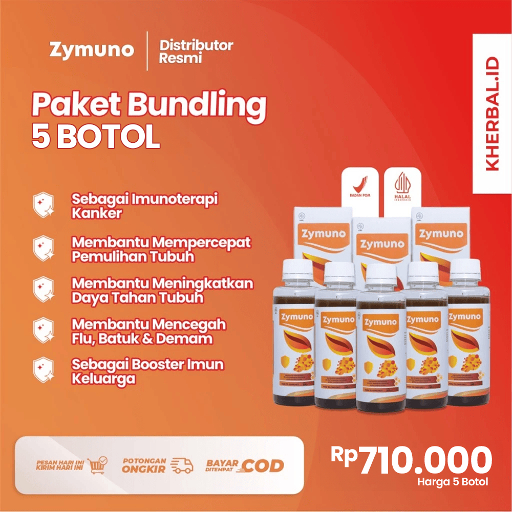 

Paket 5 Box Zymuno – Ampuh Mengobati Kangker Dengan Terapi Imunoterapi, Membantu Menyembuhkan Jenis Kangker, Tingkatkan Daya Tahan Tubuh Imun, Menjaga Imun untuk Kesehatan Tubuh Cegah Flu Demam Batuk Masalah Pencernaan Bantu Percepat Penyembuhan Penyakit