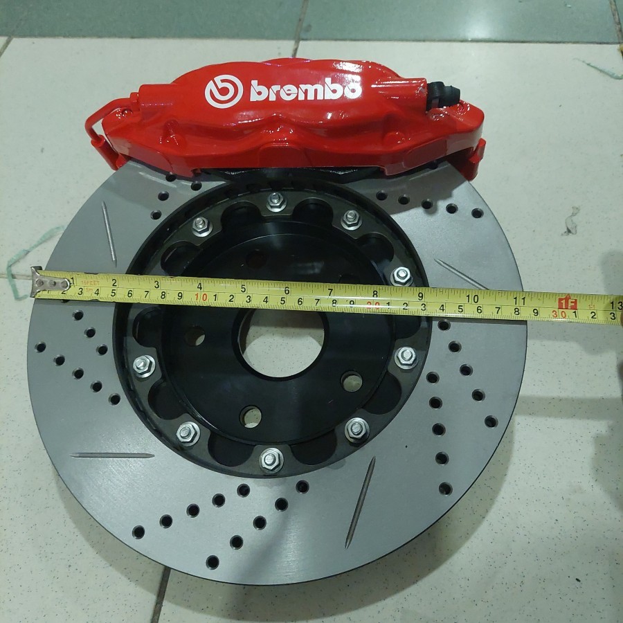 AP RACING REM DICS BIG BRAKE KIT VELOZ 4POT MERAH