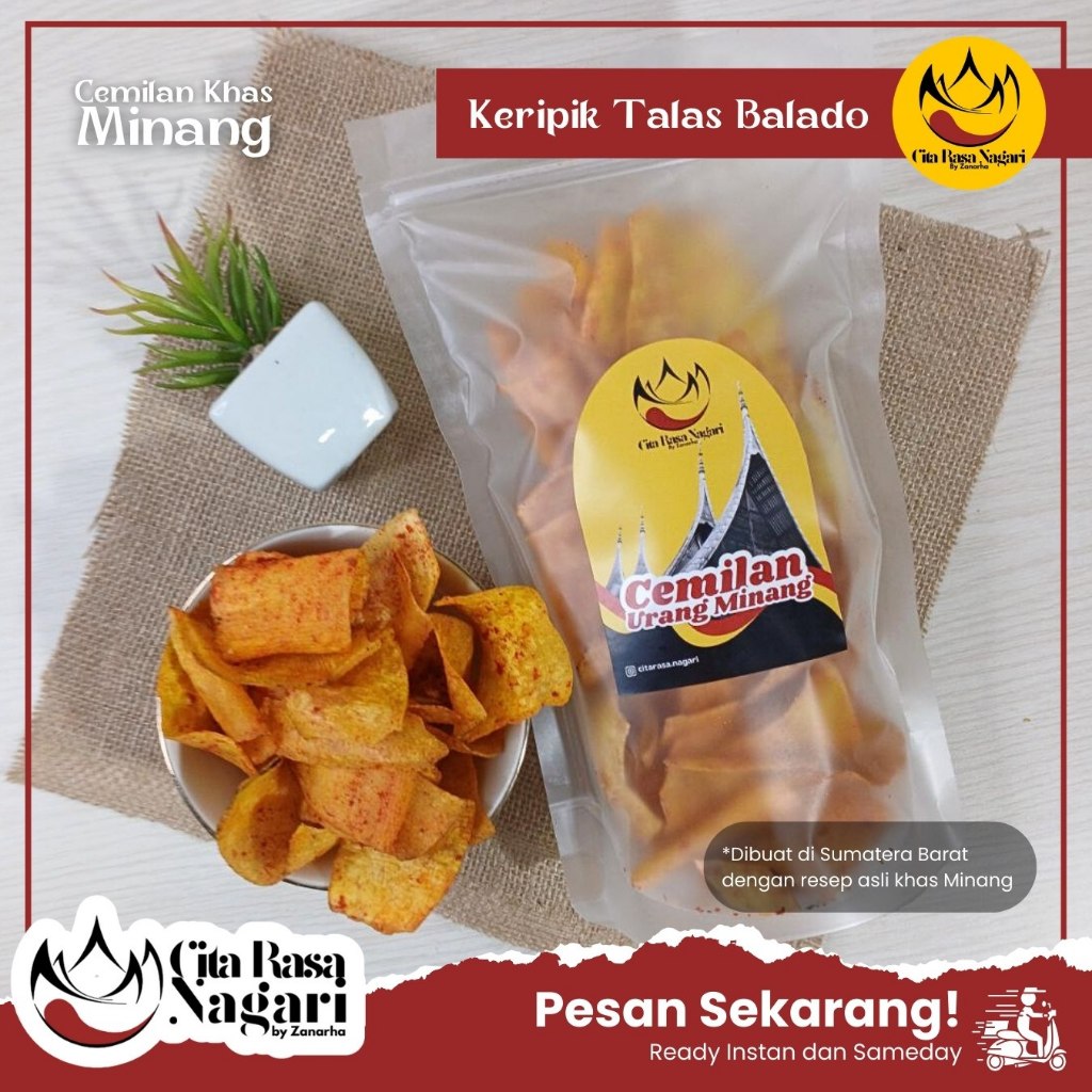 

Keripik Talas Balado 80 gr Cemilan Khas Minang Oleh-Oleh khas Padang – Cita Rasa Nagari