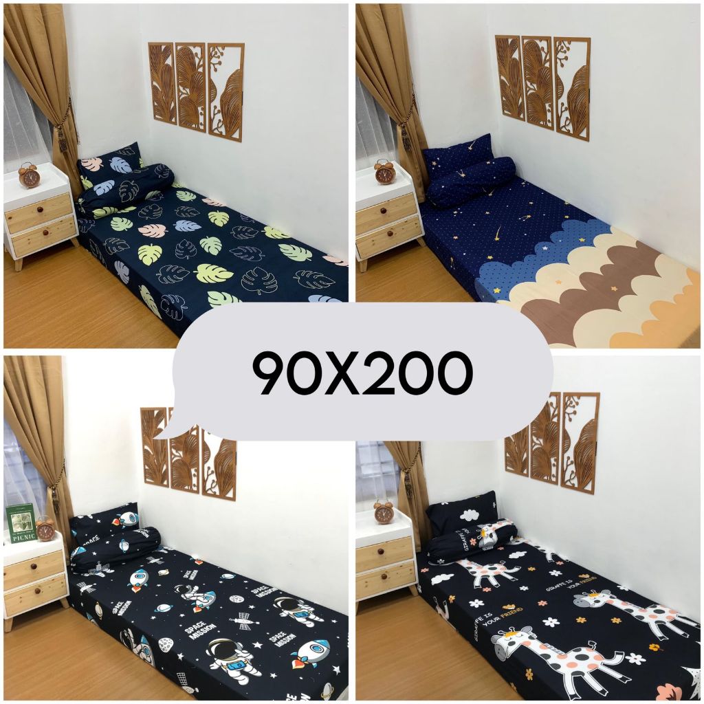 SPREI SINGLE AESTHETIC 90x200 NOMER 4 / SPREI HOMEMADE Tinggi 20cm / SPREI SINGLE BED ANAK KOS