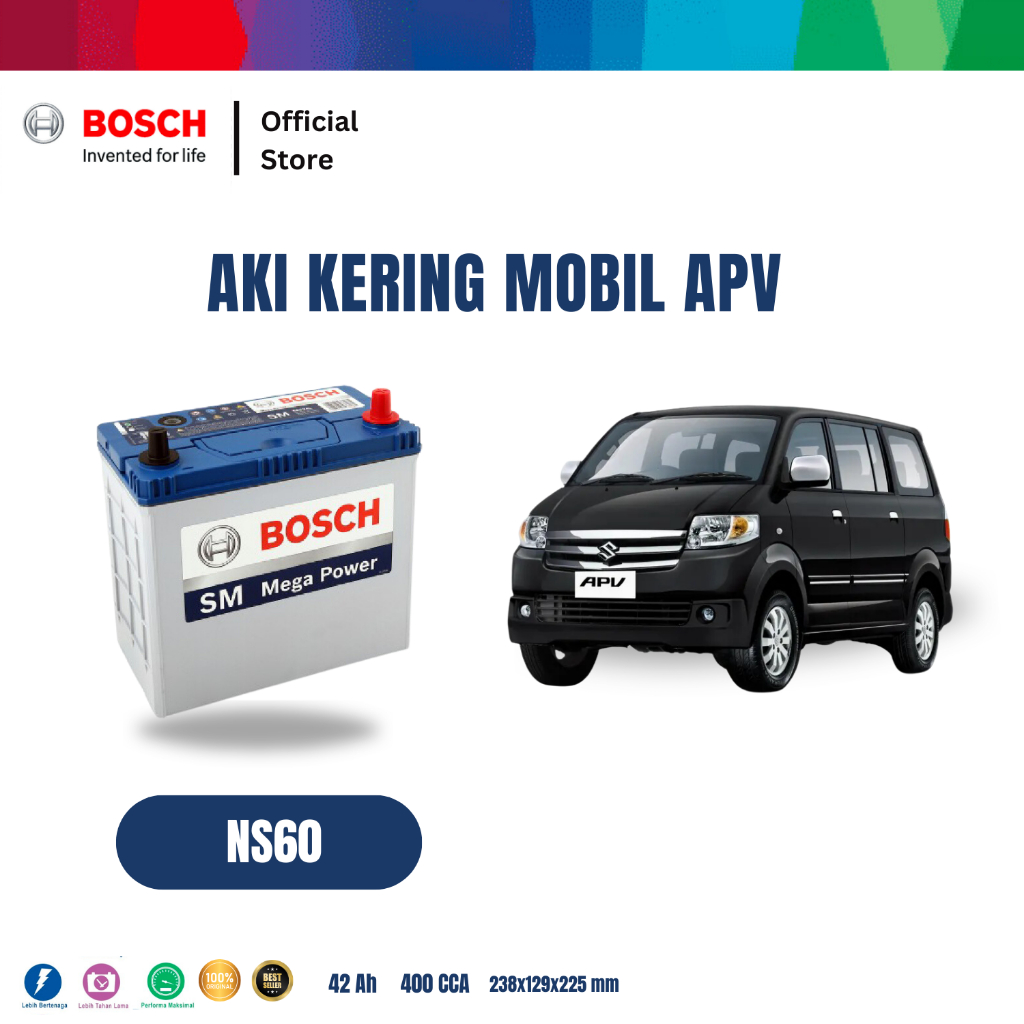 Aki Mobil Suzuki APV Bosch MF NS60