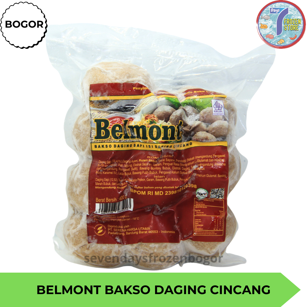 

Bakso Sapi isi Daging Cincang Belmont kemasan 400 gram