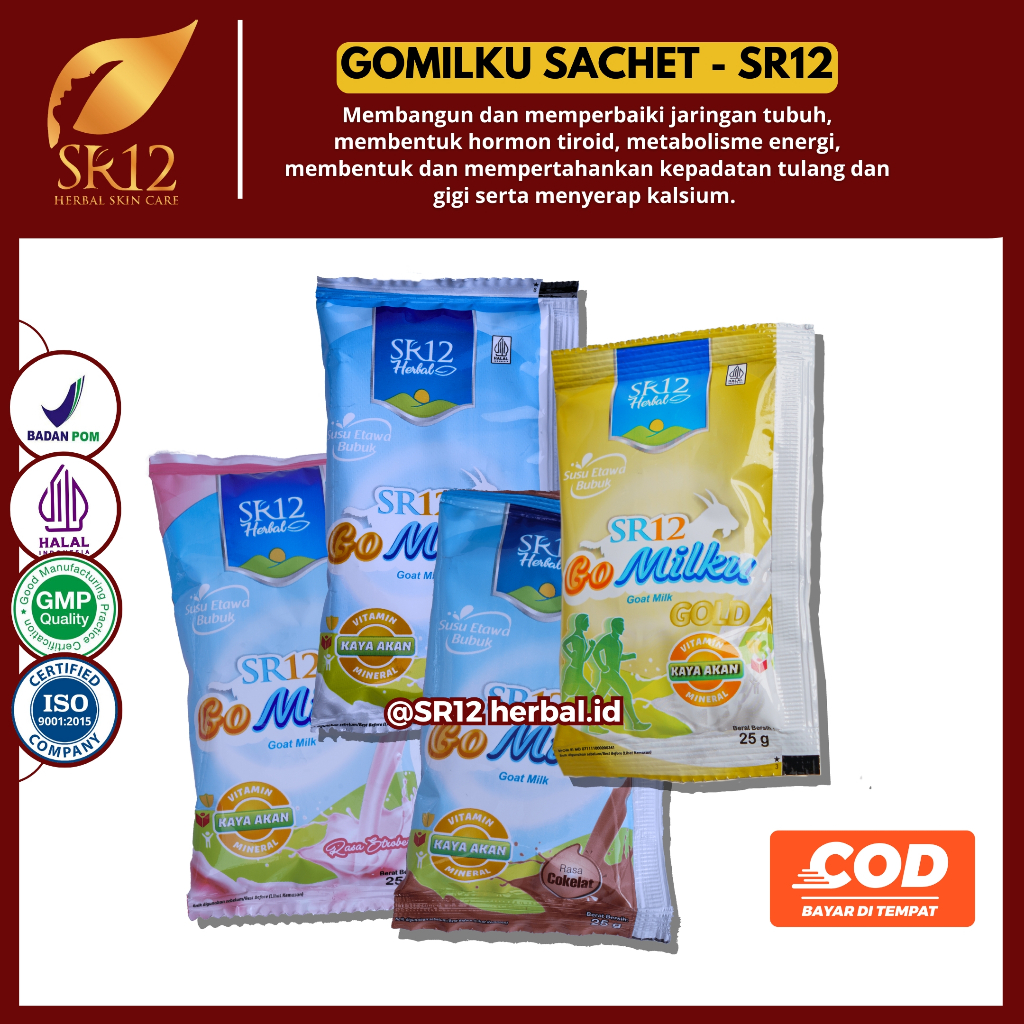 

GoMilku SR12 Sachet (25gr/sachet) / Susu Kambing Etawa / Meningkatkan Kesehatan Tubuh Kaya Manfaat