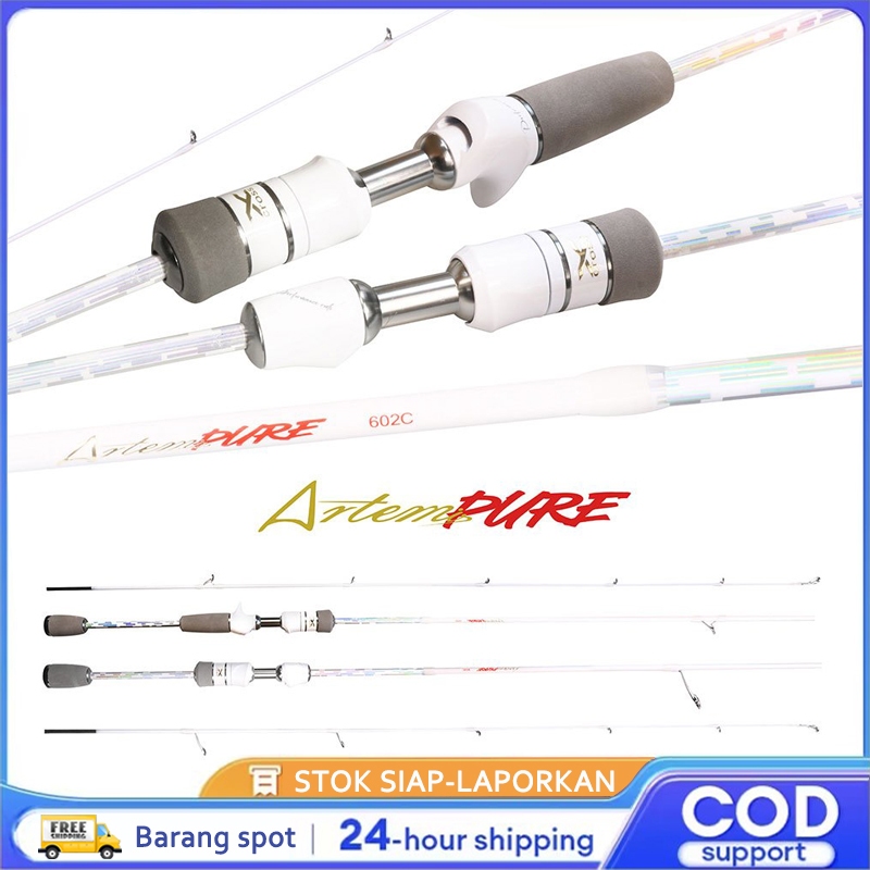 ArtemisPure Joran Pancing UL Karbon Ujung Padat 1.5m-1.98m Ultraringan Spinning Baitcasting Casting 