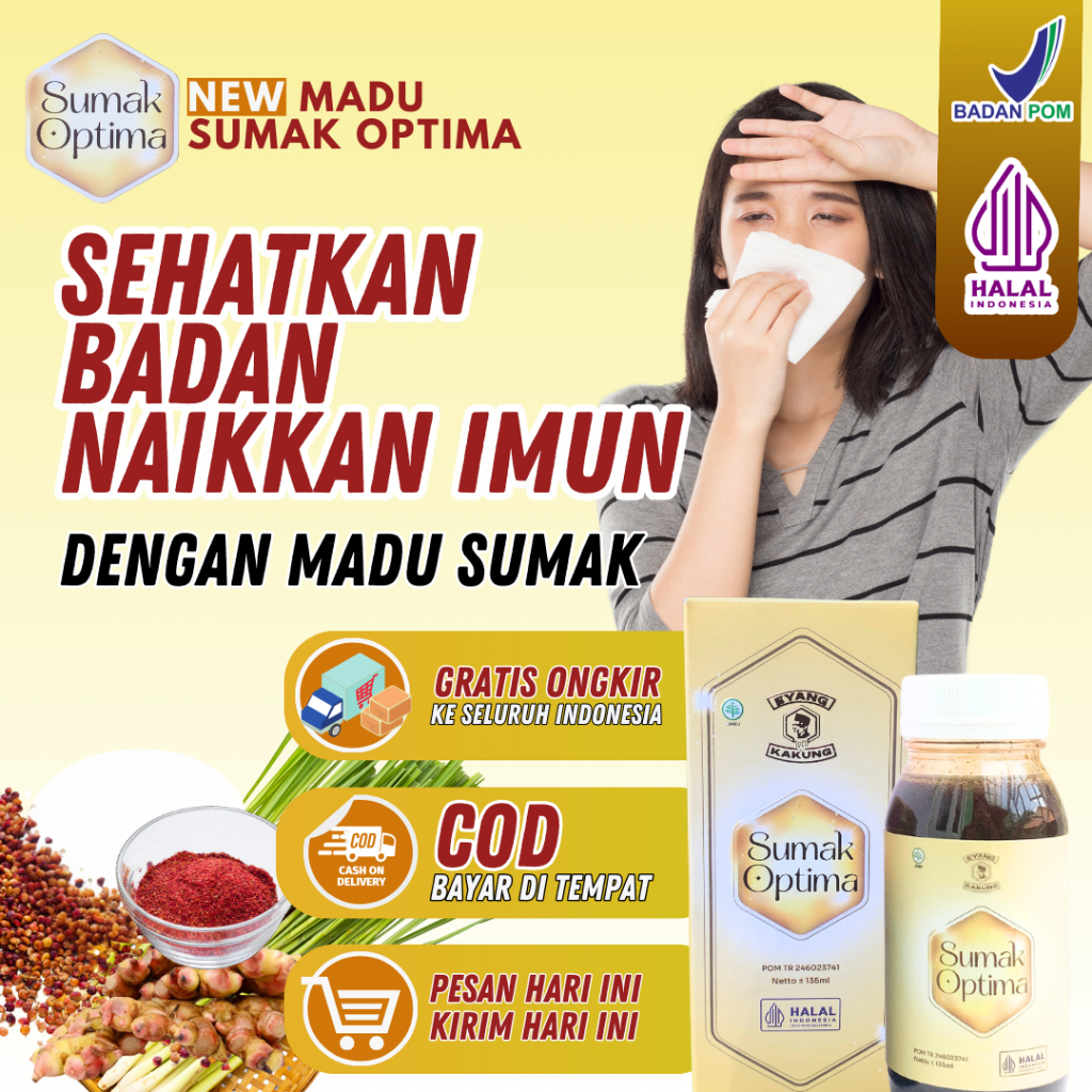 

NEW MADU SUMAK OPTIMA - Untuk Daya Tahan Imunitas Tubuh dan Lawan Virus