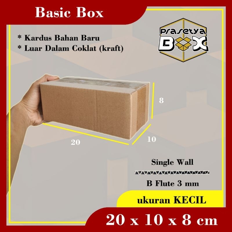 

Kardus Baru 20x10x8 cm / Single Wall / Prasetya Box