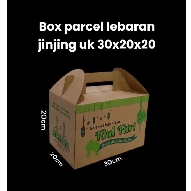 

Box parcel lebaran jinjing uk 30x20x20 untuk hampers,sembako.