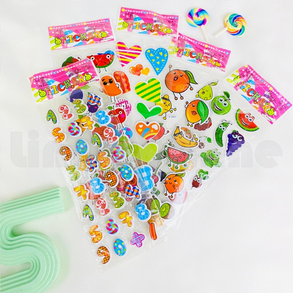 

L&A - Sticker Karekter Buah Sticker Tempel Anak / Sticker Mainan Tempel Lucu