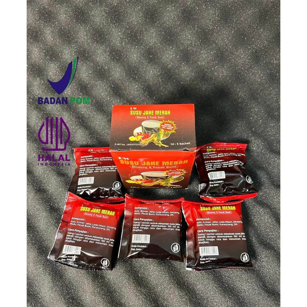 

Minuman Susu Jahe Merah Travel Size Per Box isi 5 Sachet