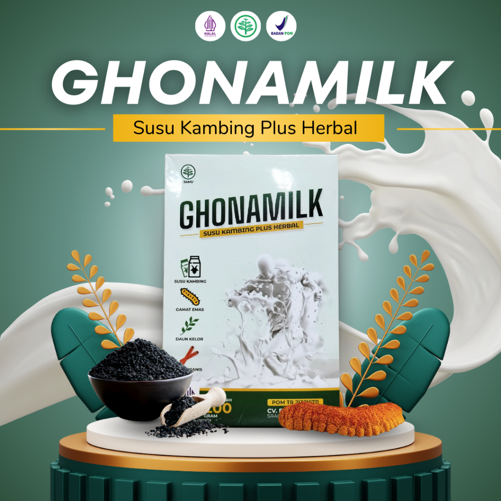 

[INSTAN] SUSU BUBUK GHONAMILK - SUSU KAMBING ASLI + GAMAT EMAS || ATASI MASALAH PERNAPASAN