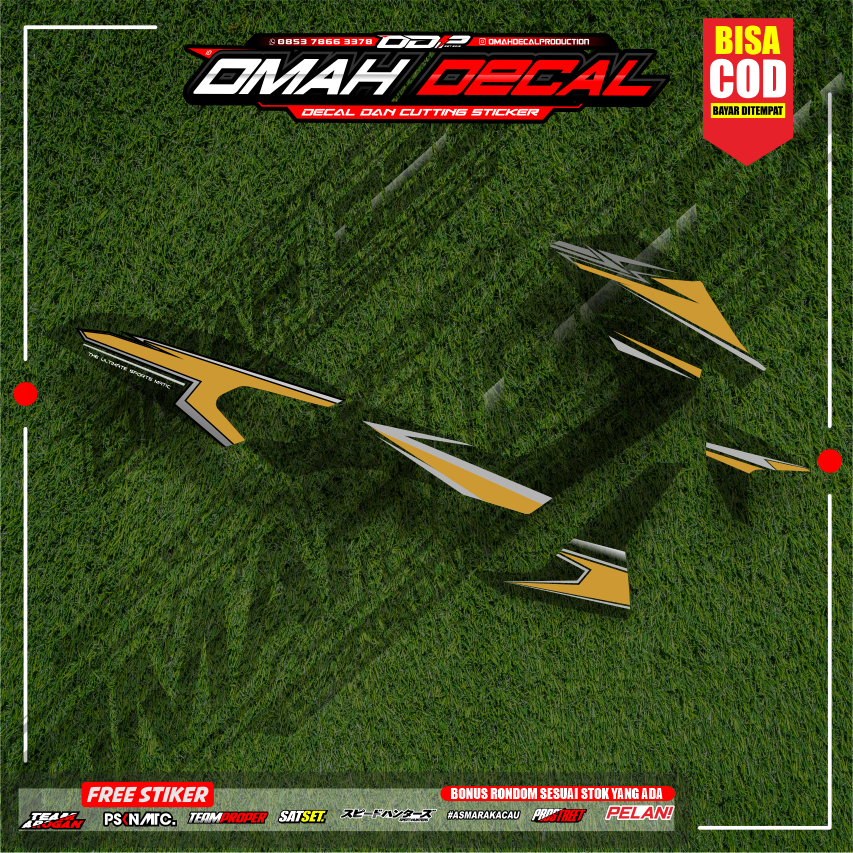 STIKER STRIPING TRANSPARAN NMAX OLD STICKER UV SEMI FULL VARIASI DESAIN RACING MODEL SIMPEL MINIMALI