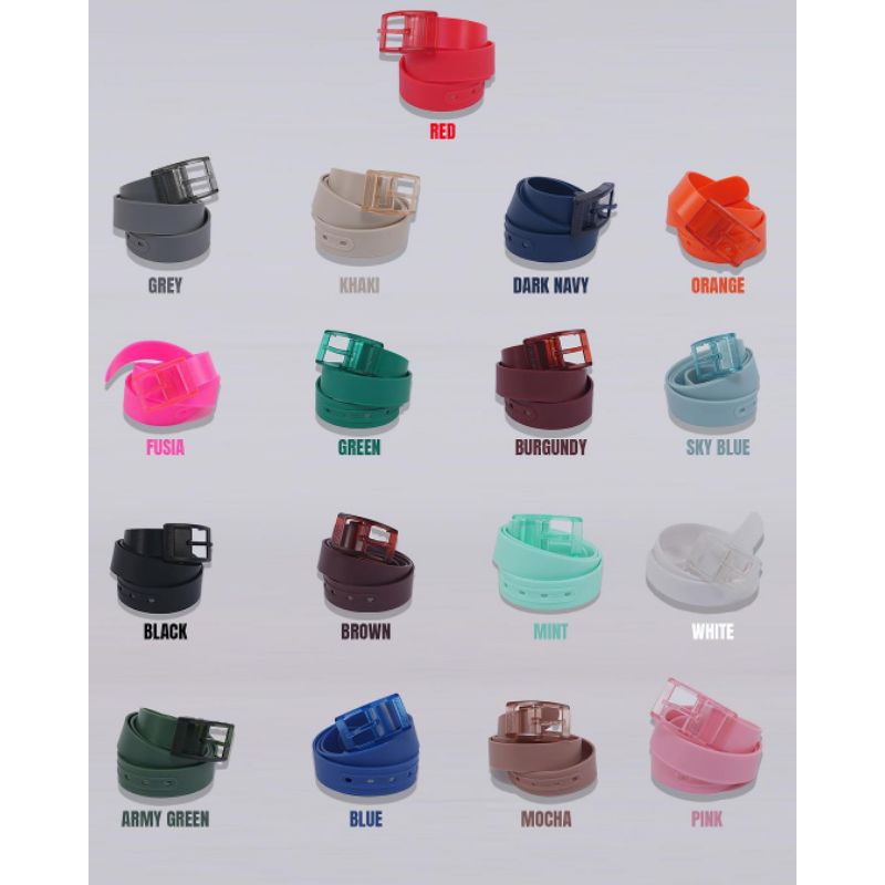 IKAT PINGGANG SPYDERBILT ORIGINAL - SPECTRUM COLOURFULL MEN BELT TPE23001 WHITE ALL