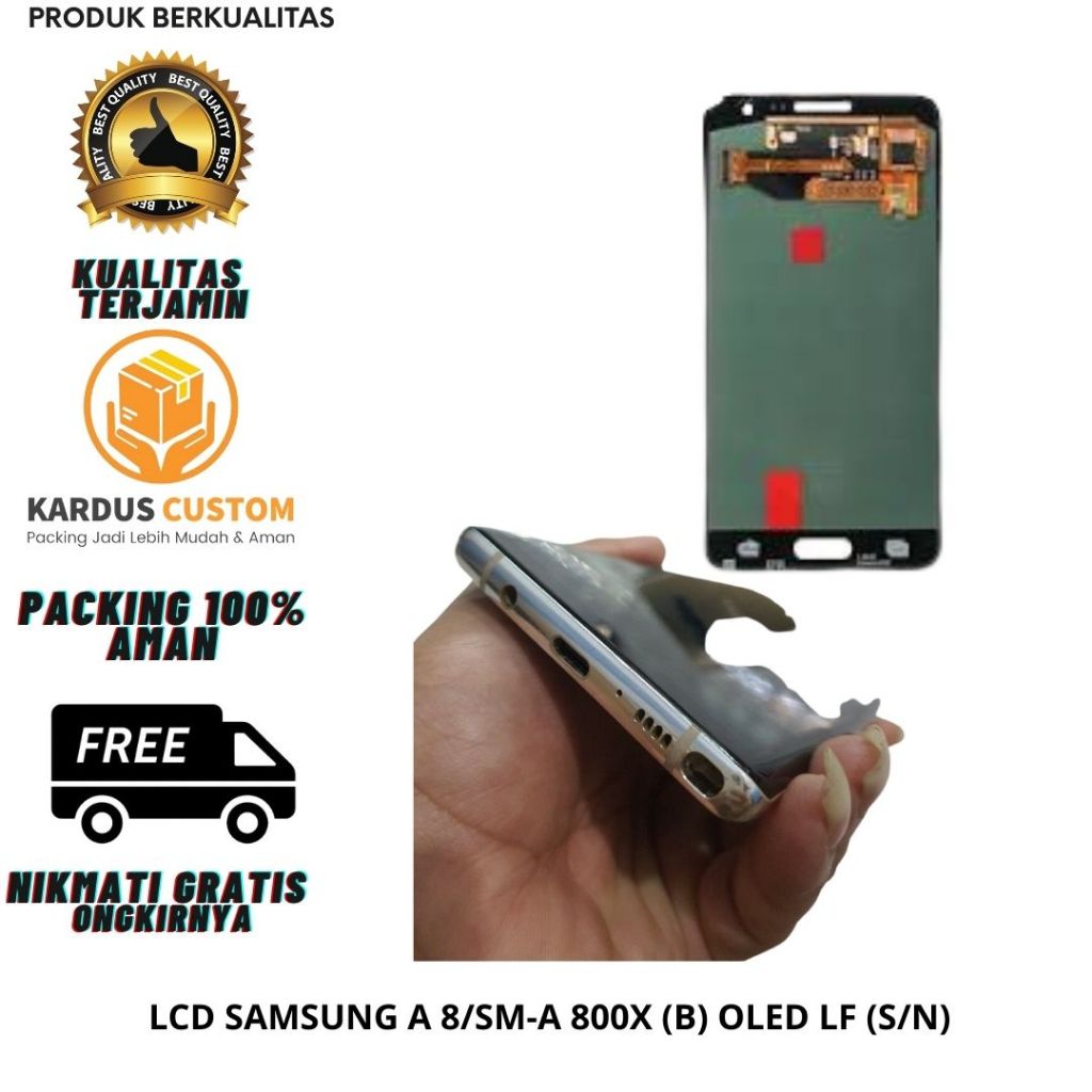 LCD SAMSUNG A 8/SM-A 800X (B) OLED LF (S/N)