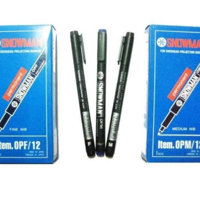 

Wah Spidol snowman permanent O F dan O M 1pak12pcs