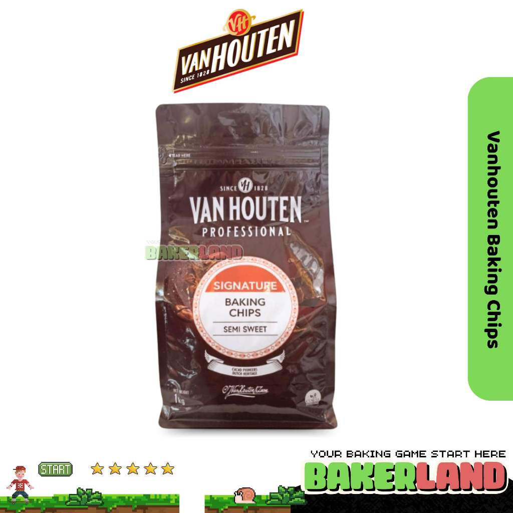 

Vanhouten Semi Sweet Baking Chips 8000CT 1kg / Choco Chip Vanhouten 1kg / Choco Chip 1kg