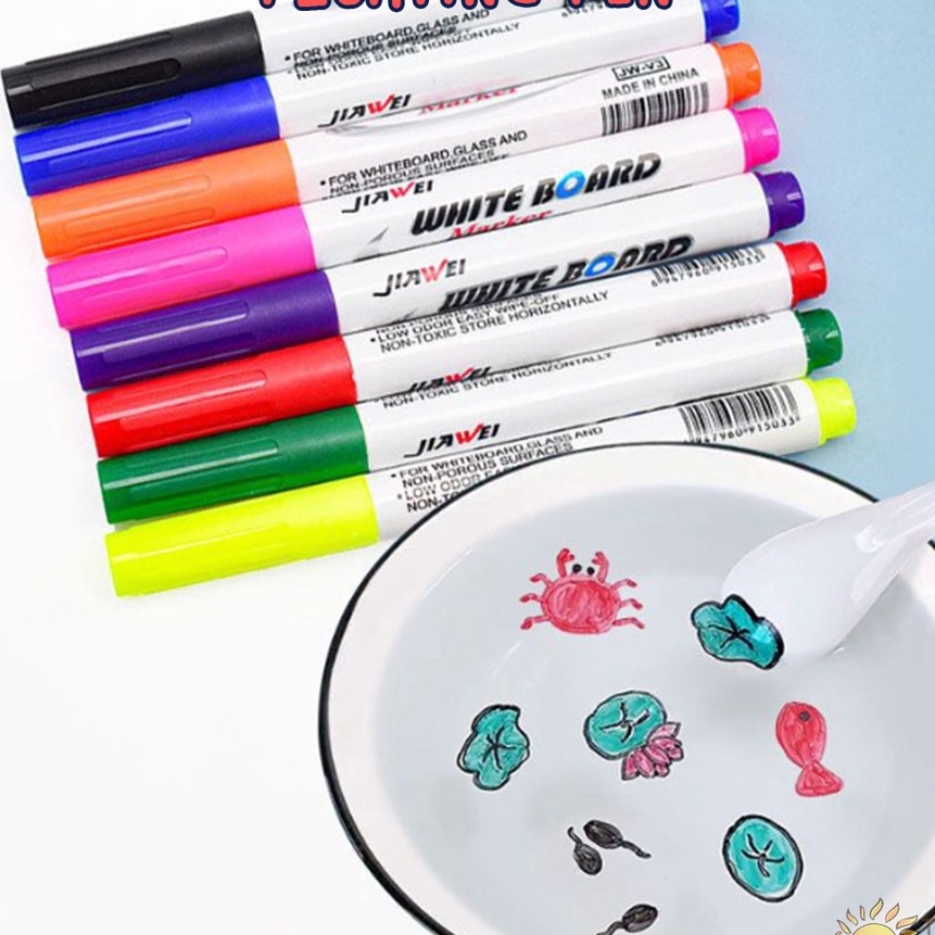 

KF7 TAIYO Spidol Ajaib Floating Pen Set 8 Pcs Warna Mengapung di Air Magic Water Marker Menggambar Kreatif Edukasi