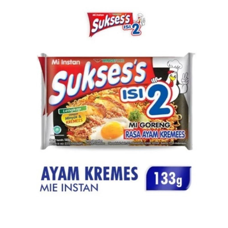 

Suksess Isi 2 Mie Goreng Ayam Kremes 133Gr