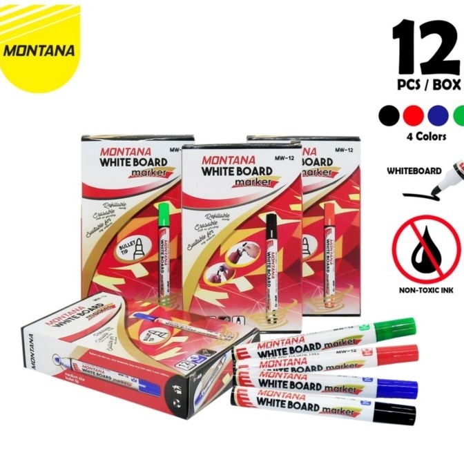 

Wah SPIDOL WHITEBOARD MONTANA MW 12 SPIDOL BISA DI HAPUS 12 PCS SPIDOL BISA HAPUS
