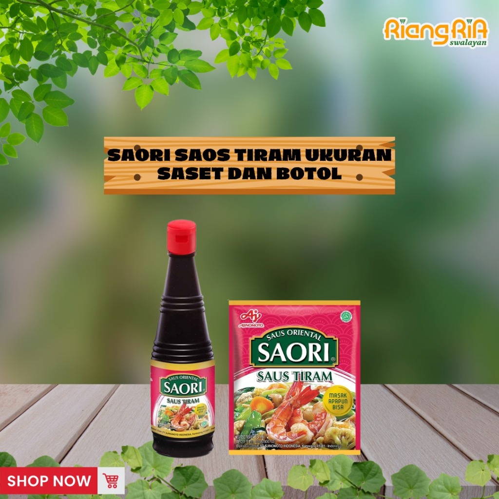 

SAORI® Saos Tiram Masakan Lebih Kental Ukuran Botol 125ml 270ml 1L