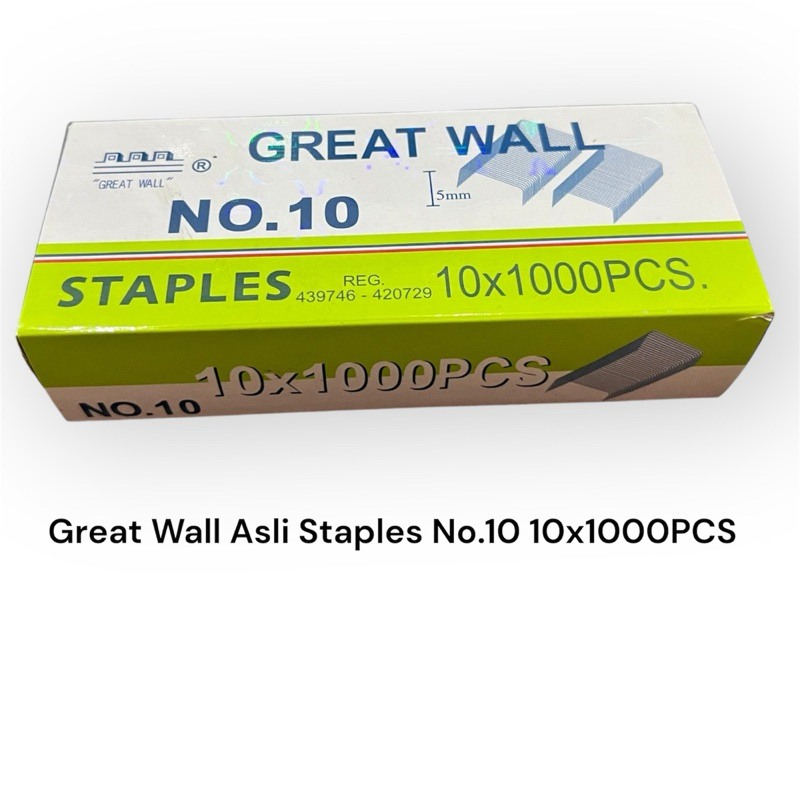

Isi Staples Great Wall Asli No.10 1 PAK=10x1000 PCS