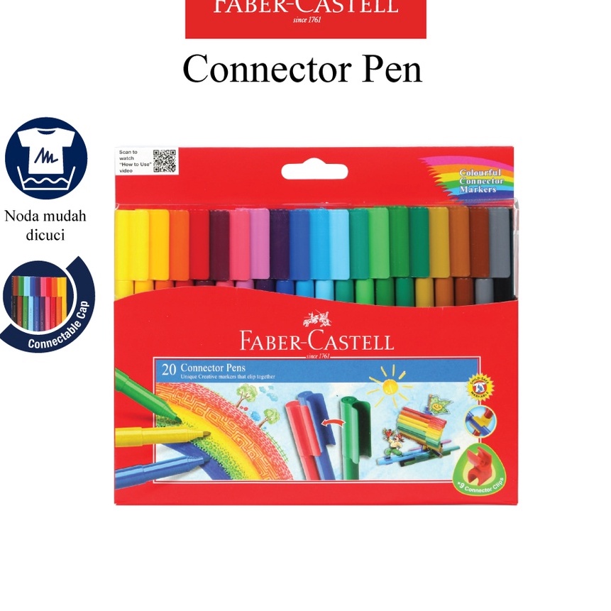 

HJ6 Konektor Pen Faber Castell Spidol Warna Kemasan 2 Warna Connector Pen 2 Untuk Mewarnai