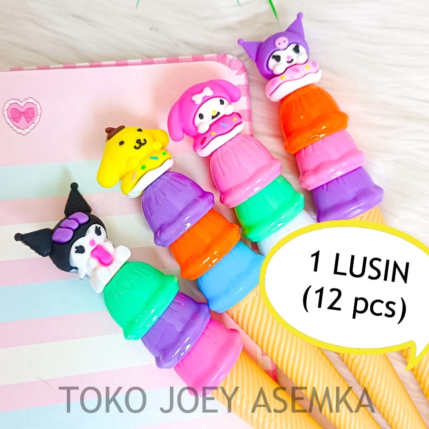 

Terkini 12 PCS PULPEN ICE CREAM ES KRIM PEN BOLPEN PENA CINAMOROLL PURIN MELODY KUROMI