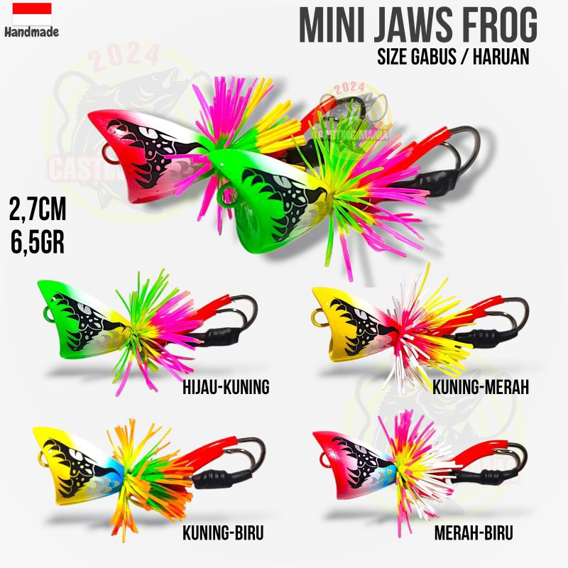 Jumpfrog Jaws Mini 2.7cm 6.5gr Umpan Casting Gabus Jump Frog Replika Boytep