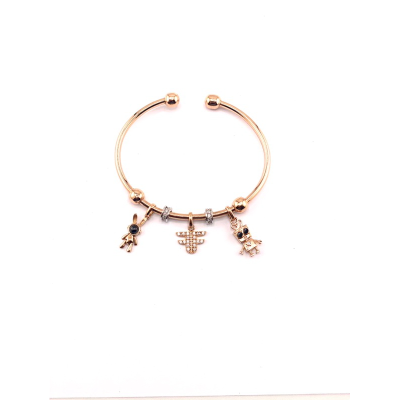 gelang emas pandora mainan juntai robot 17k