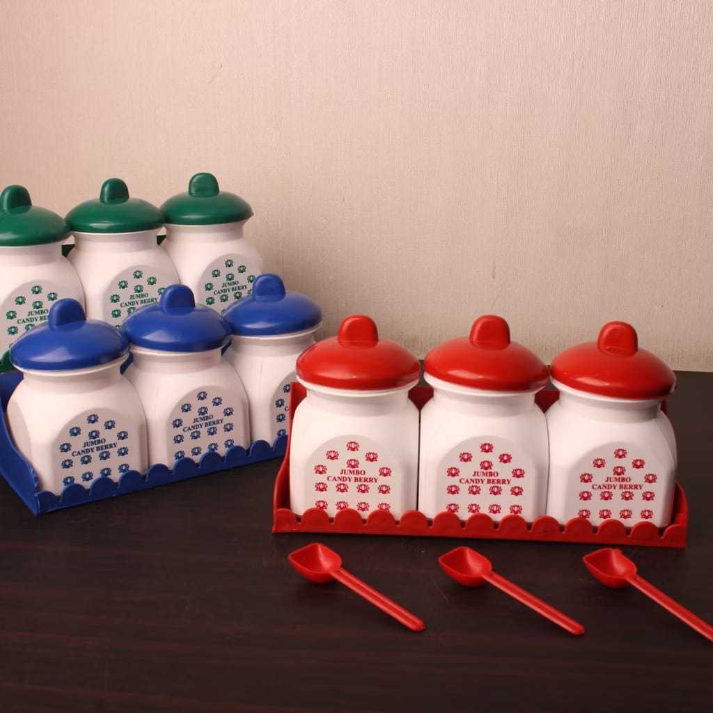 Toples Tempat Wadah Penyimpanan Dapur Bumbu Garam Plastik Tuperware Kotak Kecil 1 set
