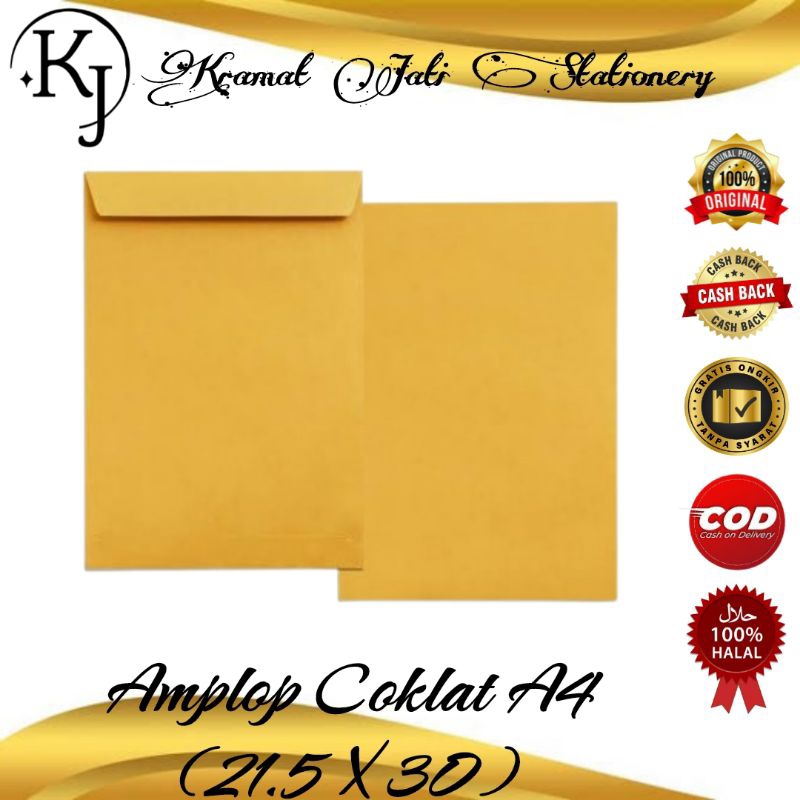 

Amplop Coklat Polos A4 Isi 100 Lembar (1 Pack)